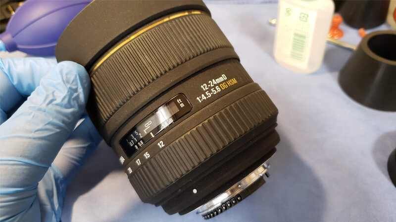 超広角レンズの塵、カビ、ホコリを分解清掃する Sigma 12-24mm F4.5-5.6 EX DG HSM